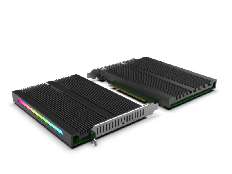 RGB 4槽 M.2 NVMe SSD PCIex16 擴充卡